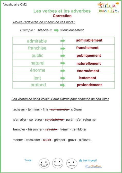 Demandeur Surface Trou De Soufflage Adverbes En Exercices Imprimer