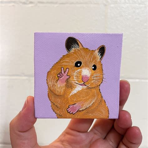 Peace Sign Hamster Meme Animal Art Funny Hamster Hamster Etsy