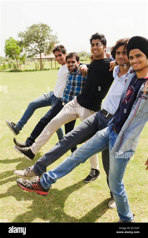 Indian College Friends Group Enjoy Hi Res Stock Photography And Images