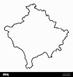 Kosovo map outline set over a white background Stock Photo - Alamy