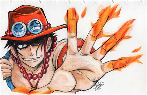 My Drawing Of Ace From One Piece By Dipoart On Deviantart