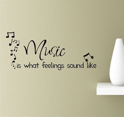 Amazon Com Music Is What Feelings Sound Like Vinyl Wall Art Inspirational Quotes Decal Sticker