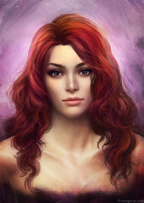 Pin By Myriam On Beautiful Women Portraits Redhead Art Digital Art