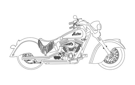 Indian Motorcycle Dxf File Designs Cnc Free Vectors For All Machines