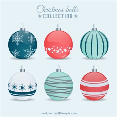 Free Vector Cute Collection Of Christmas Baubles