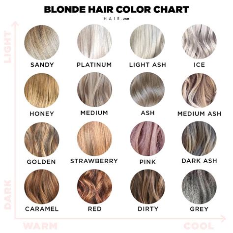 Blonde Hair Color Chart The Shades Kissed By The Sun Hair Color The
