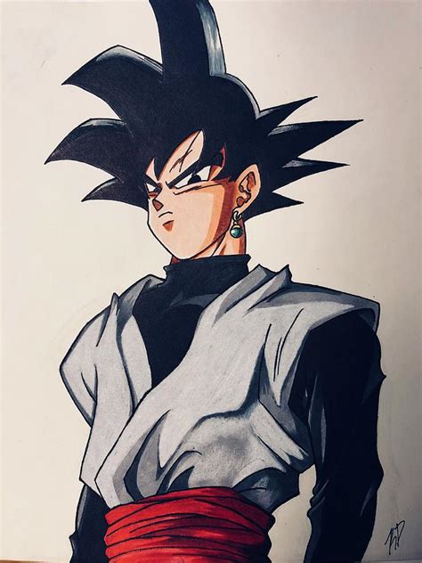 Goku Black Drawing By Kalub Dailey Fine Art America