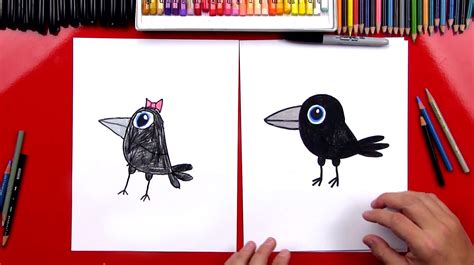 Https://techalive.net/draw/easy How To Draw A Raven Steps For Kids