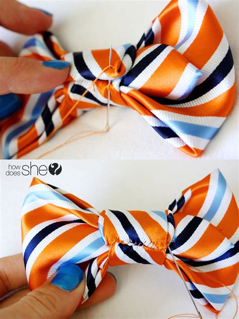 How To Tie A Ribbon Diy Make A Bow Tie From A Mens Necktie We All