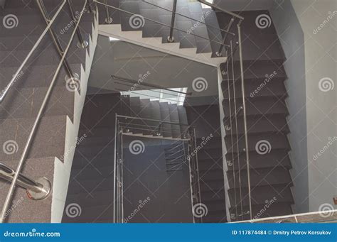 Square Staircase In The Room Stock Photo Image Of Light Perspective