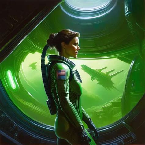 Alien Isolation Amanda Ripley Xenomorphs Green At OpenArt