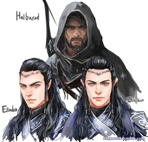 Halbarad Elrohir Elladan By Dakkun39 Tolkien Lotr Elves Tolkien Elves