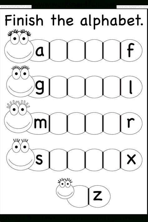 Kindergarten Alphabet Worksheets To Print Activity Shelter Alphabet