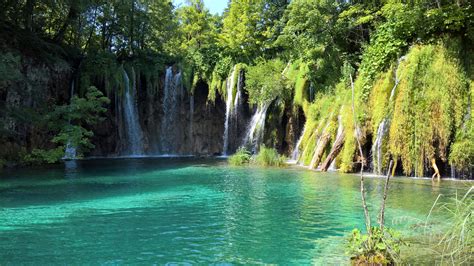 The Beautiful Crystal Waters Of Plitvice Lakes National Park Croatia