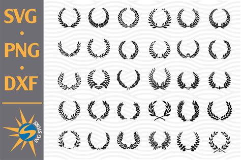 Clip Art Art And Collectibles Laurel Wreaths Svg Laurel Wreath Svg Bundle