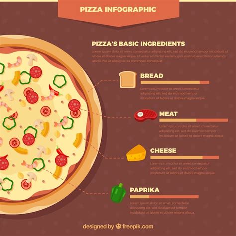 Premium Vector Pizza And Ingredients Infographic
