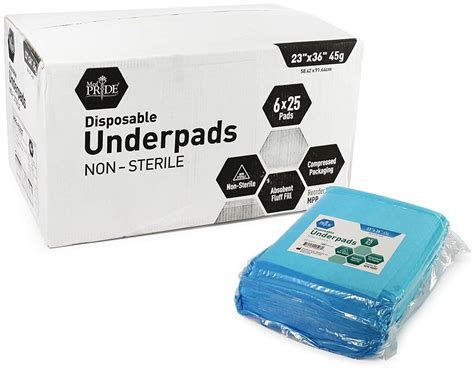 Absorbent Pads Shields And Guards Medpride Disposable Underpads 23 X