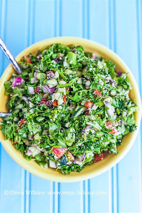Mediterranean Detox Parsley Salad Vegalicious