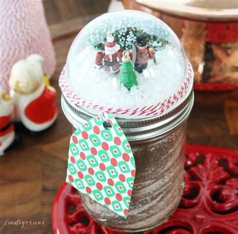 Diy Mason Jar Christmas Snow Globe — Country Peony