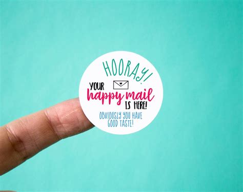 Happy Mail Stickers Packaging Stickers Thank You Stickers Etsy