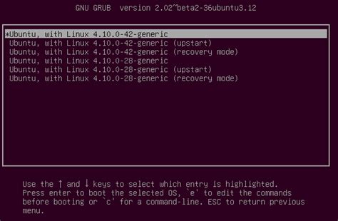 Solved Understanding The Options In The Grub Menu 9to5answer