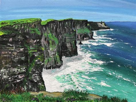 Cliffs Of Moher Painting By Claudia Cerveny Pixels