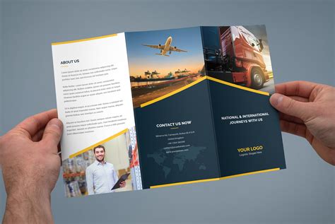 Brochure Logistic Tri Fold Template On Behance