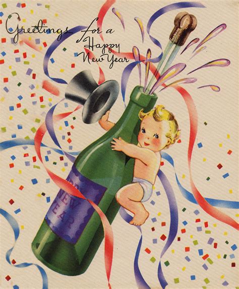 A Collection Of 30 Lovely Vintage New Year Cards ~ Vintage Everyday