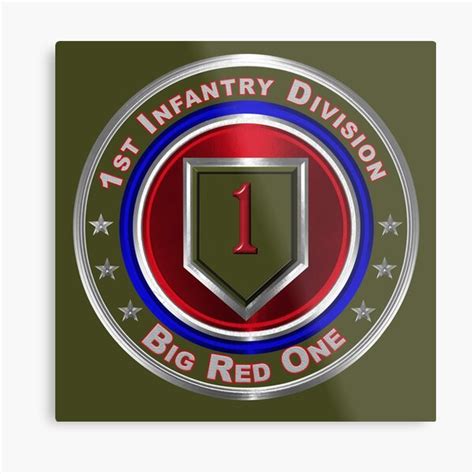 1st Infantry Division Big Red One Metal Print By Soldieralways