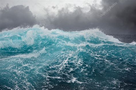 Sea Wave In The Atlantic Ocean During Storm — Stock Photo © Karelstudio