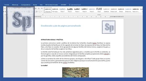 Word Agregar y modificar encabezados y pies de página diferentes en Word Tutorial en español