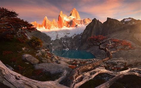 I paesaggi autunnali più belli del mondo. Scarica sfondi autunno, montagna, Patagonia, tramonto, lago di montagna per desktop libero ...