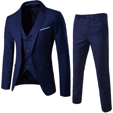 buy men s suit 2 piece slim fit men s suit wedding business suits with vest modern blazer suit