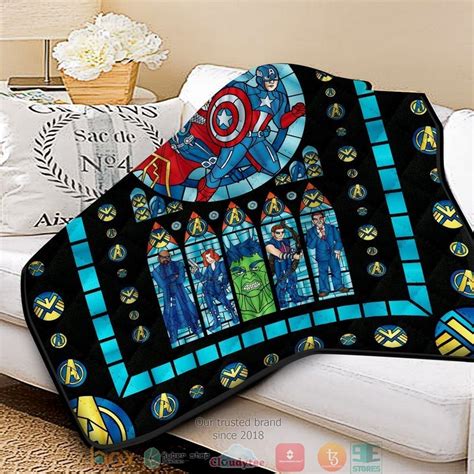 Hot Avengers Stained Glass Quilt Express Your Unique Style With