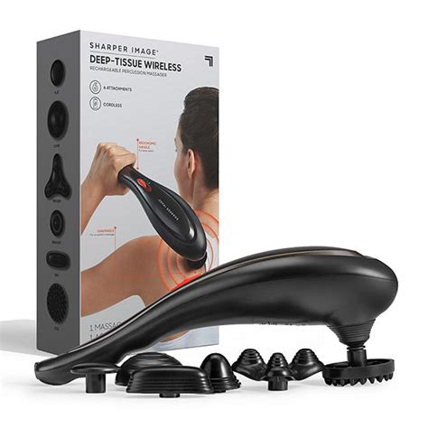 Sharper Image Cordless Deep Tissue Massager With Swappable Heads Color Black Jcpenney