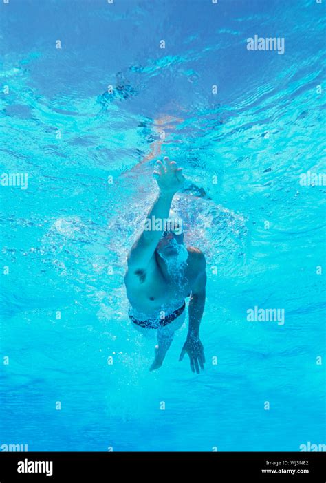 Underwater Shot Male Swimmer Swimming Hi Res Stock Photography And