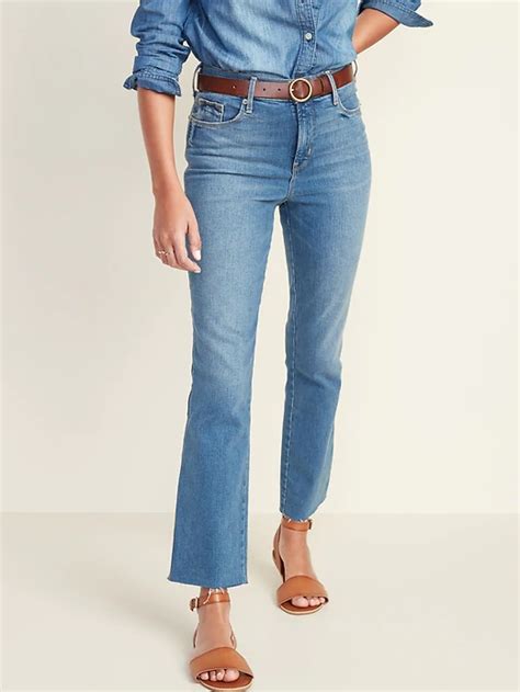 High Waisted Flare Ankle Jeans For Women Old Navy High Waisted