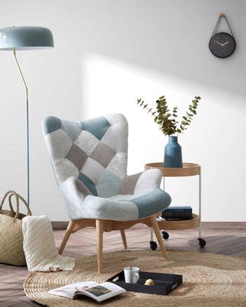 Poltrona in tessuto patchwork multicolore. Kody patchwork fauteuil blauw | Kave Home® in 2020 ...