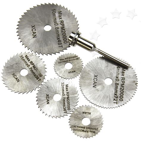 7pcs Circular Wood Cutting Saw Blade Hss Set With Mandrel For Rotary
