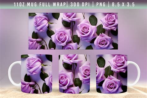 3d Flower Mug Wrap Sublimation Designs Graphic By Hassanaasi001