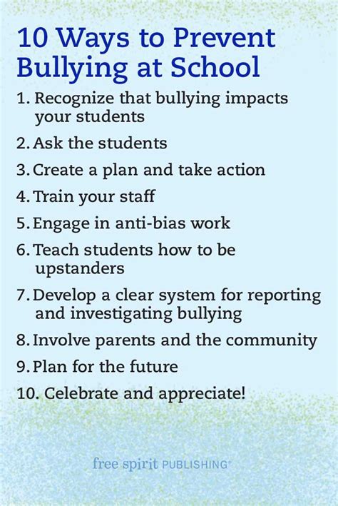 10 Ways To Sustain Your Bullying Prevention Month Efforts Through The School Year Free Spirit