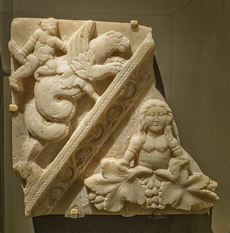 fragment of a pediment depicting a nude fertility goddess … flickr