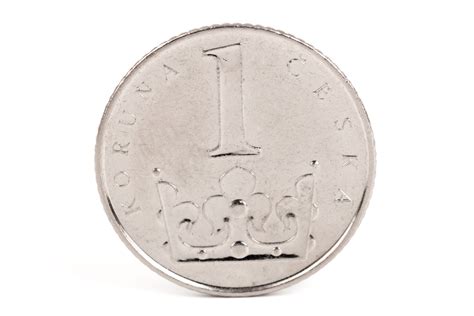 Çek cumhuriyetinin resmi para birimi çek kronudur (kč). Fotoğraf : yalıtılmış, Avrupa, Iş, nakit, bir, gümüş, para ...
