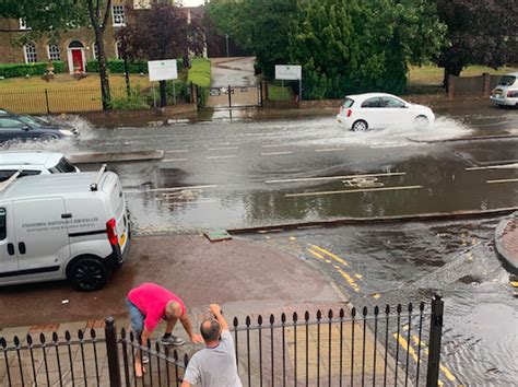 Flash Flooding Hits East London As Heavy Rain Continues