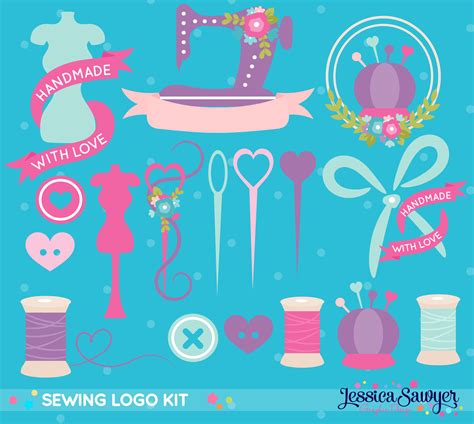 Download Instantly Sewing Clipart Sewing Logo Logo Clipart Premade