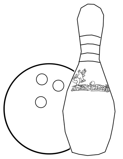 Bowling Pin Colouring Sheet Clipart Best
