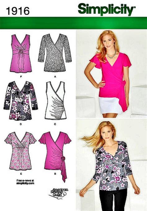 Free Wrap Top Sewing Pattern A Fitted Knit Top Pattern With Butterfly Sleeve Styles And Faux