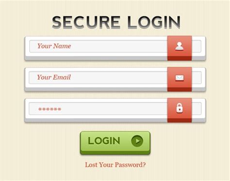 Login Form Psd