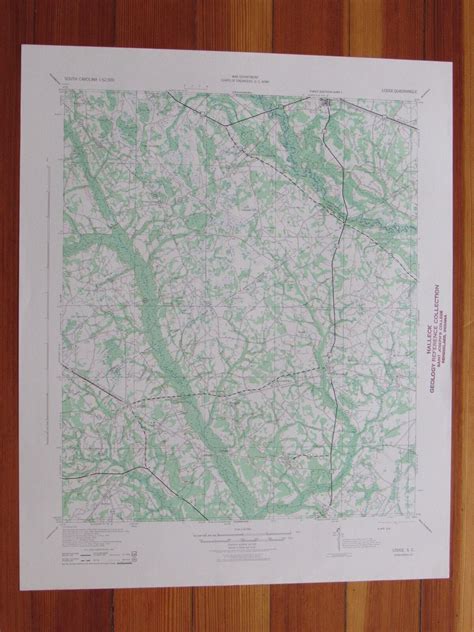 Lodge South Carolina 1943 Original Vintage Usgs Topo Map 1943 Map
