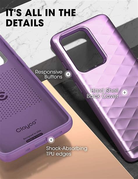 galaxy s20 ultra case clayco [argos series] premium hybrid protective wallet case for samsung